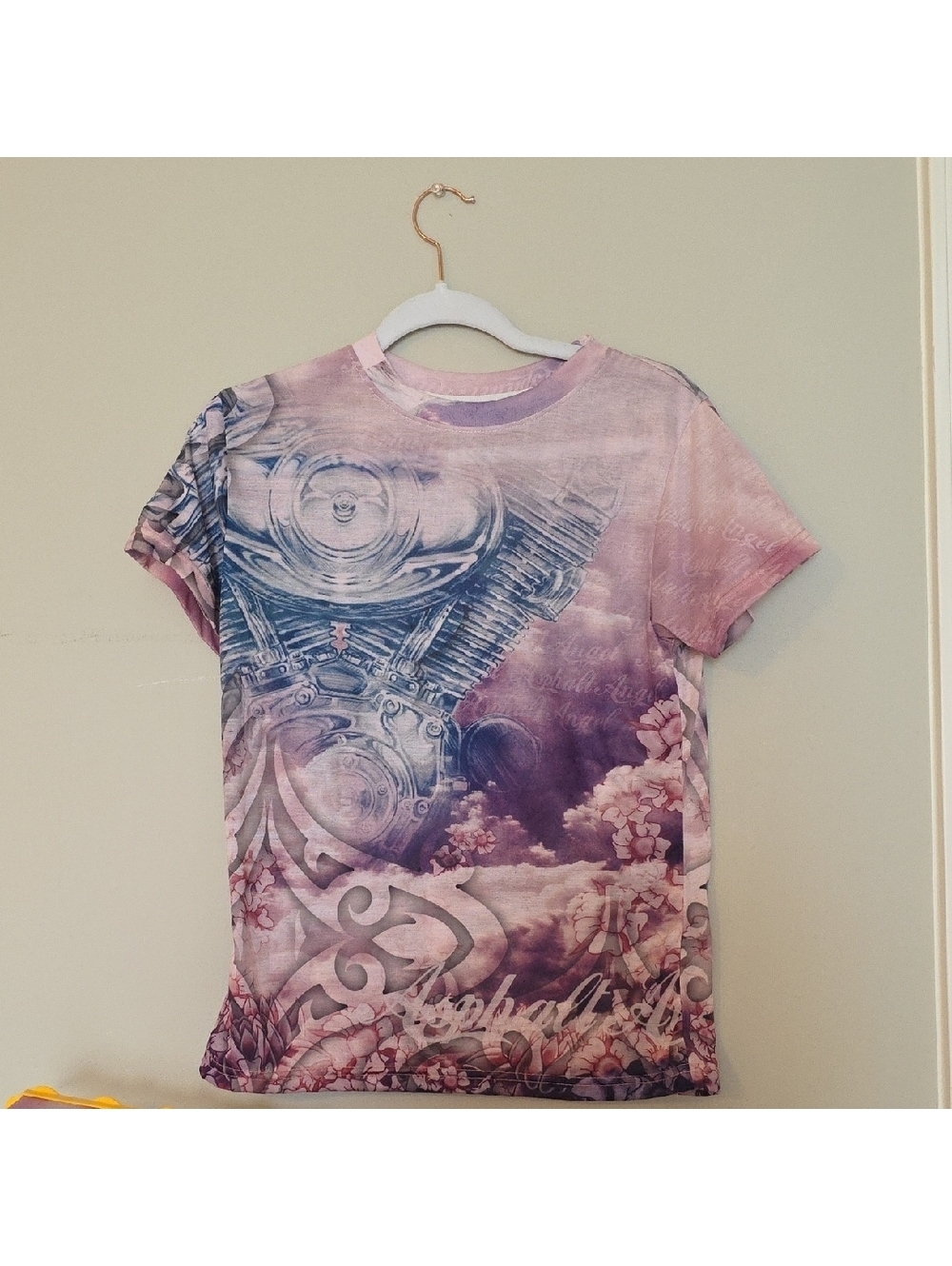 Women's Graphic Tee - Pink and Purple